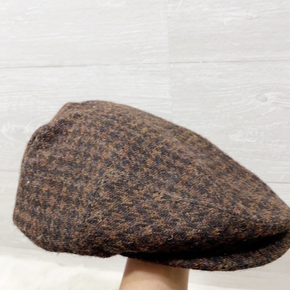 Hand Woven Harris Tweed by Broner Pure New Wool Flat Cap size L
